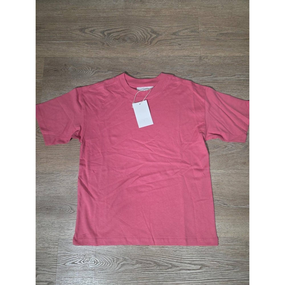 Zara Kids Boys T-Shirt Size 9-10 Years 140cm Pink Coral Short Sleeve NWT